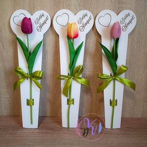DEKOR TULIPÁN 8 SZÍNBEN NŐNAPOS FA ÁTADÓVAL - otthon & életmód - dekoráció - virágdekoráció - virágok - szálas virág - Meska.hu
