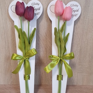 DEKOR TULIPÁN 12 SZÍNBEN ANYÁK NAPI FA ÁTADÓVAL - otthon & életmód - dekoráció - virágdísz és tartó - csokor & virágdísz - Meska.hu