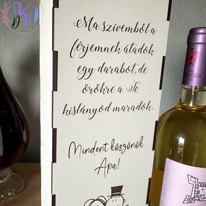 ESKÜVŐI SZÜLŐKÖSZÖNTŐ BOROS DOBOZ - esküvő - emlék & ajándék - köszönőajándék - Meska.hu