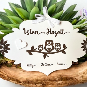 Isten Hozott tábla a család nevével!, Otthon & Életmód, Dekoráció, Kép & Falikép, Táblakép, , MESKA