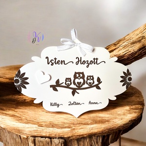 Isten Hozott tábla a család nevével! - otthon & életmód - dekoráció - kép & falikép - táblakép - Meska.hu