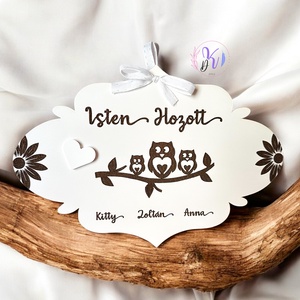 Isten Hozott tábla a család nevével! - otthon & életmód - dekoráció - kép & falikép - táblakép - Meska.hu
