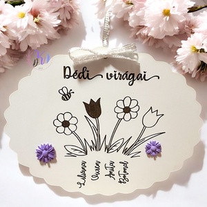 MAMA/DÉDI VIRÁGA, Otthon & Életmód, Dekoráció, Kép & Falikép, Fából készült kép, , MESKA