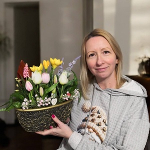 Dekor Tulipán Ovális Kaspóban - otthon & életmód - virágdekoráció - virágok - virágcsokor - Meska.hu