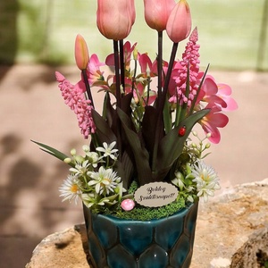 Dekor Tulipán Ovális Kaspóban, Otthon & Életmód, Virágdekoráció, Virágok, Virágcsokor, , MESKA