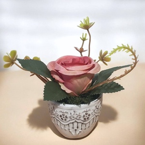 Dekor Mini Rózsa Kaspóban, Otthon & Életmód, Virágdekoráció, Virágok, Virágcsokor, , MESKA