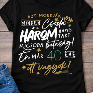 Vicces Női Póló szülinapos, Ruha & Divat, Női ruha, Póló, felső, Fotó, grafika, rajz, illusztráció, MESKA