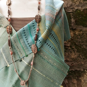 Menta-lime színátmenetes -kendő - ruha & divat - sál, sapka, kendő - kendő - Meska.hu