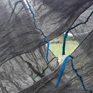 Füstszürke len- körkendő - ruha & divat - sál, sapka, kendő - kendő - Meska.hu