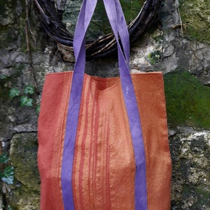 Rőtszín-vörös gyapjúszatyor - táska & tok - bevásárlás & shopper táska - shopper, textiltáska, szatyor - Meska.hu