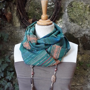 Malachit körkendő - ruha & divat - sál, sapka, kendő - kendő - Meska.hu