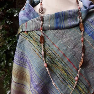 Vizeskékes-olívás színátmenetes -kendő - ruha & divat - sál, sapka, kendő - kendő - Meska.hu