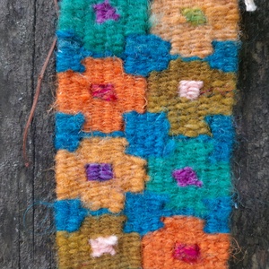 Kicsivirágos könyvjelző- középkék - könyv & zene - könyvjelző - Meska.hu