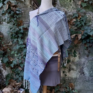 Farmerkékes  kendő - ruha & divat - sál, sapka, kendő - kendő - Meska.hu