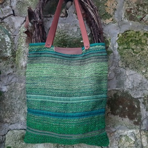 Smaragdzöld újraszatyor - táska & tok - bevásárlás & shopper táska - shopper, textiltáska, szatyor - Meska.hu