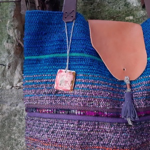 Enciánkék átmenetes újraszatyor - táska & tok - bevásárlás & shopper táska - shopper, textiltáska, szatyor - Meska.hu