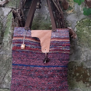 Fáradt rózsaszín átmenetes újraszatyor, Táska & Tok, Bevásárlás & Shopper táska, Shopper, textiltáska, szatyor, Szövés, Varrás, MESKA