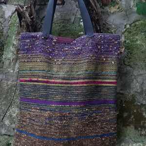 Lilabarna átmenetes újraszatyor - táska & tok - bevásárlás & shopper táska - shopper, textiltáska, szatyor - Meska.hu