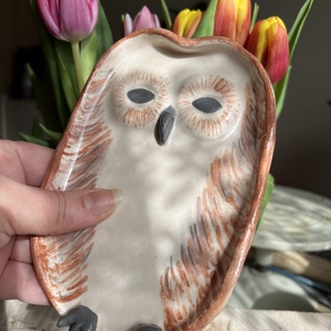 Kézzel készített kerámia baglyos tálka � Egyedi ajándék, Otthon & Életmód, Konyhafelszerelés, tálalás, Tálalás, Tányér & Étkészlet, , MESKA