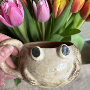 Vidám béka bögre � tökéletes ajándék, kb  300 ml - Meska.hu