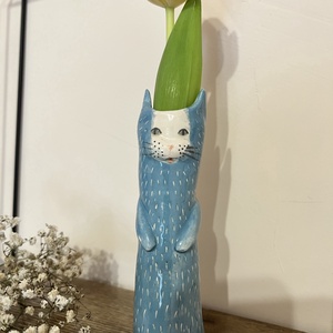 Váza Macska 14 cm - otthon & életmód - virágdekoráció - virágtartó - váza - Meska.hu