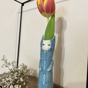 Váza Macska 14 cm, Otthon & Életmód, Virágdekoráció, Virágtartó, Váza, Kerámia, MESKA