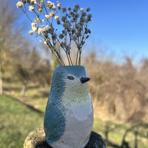 Tavaszi Hírnök � Kézzel festett kerámia madárka váza - otthon & életmód - virágdekoráció - virágtartó - váza - Meska.hu