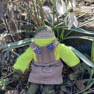 Béka kordbársony ruhában  - otthon & életmód - dekoráció - dísztárgy - Meska.hu