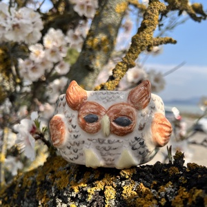 Kézzel festett baglyos kerámia tálka , Otthon & Életmód, Konyhafelszerelés, tálalás, Tálalás, Tányér & Étkészlet, Kerámia, MESKA