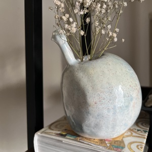 Kézműves Páva egyedi kerámia váza - otthon & életmód - virágdekoráció - virágtartó - váza - Meska.hu