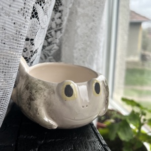 Vidám béka bögre � tökéletes ajándék, kb  200 ml - otthon & életmód - konyhafelszerelés, tálalás - tálalás - bögre & csésze - Meska.hu