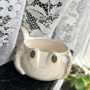 Vidám béka bögre � tökéletes ajándék, kb  200 ml - otthon & életmód - konyhafelszerelés, tálalás - tálalás - bögre & csésze - Meska.hu