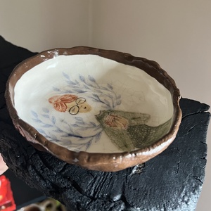 Kézzel Készített Kerámia Romantikus hölgy �  ékszertartó , Ékszer, Ékszertartó, Ékszertartó tál, Kerámia, MESKA