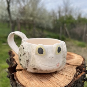 Mini Békás Eszpresszó Készlet � Bögre és Kistányér (180 ml) - otthon & életmód - konyhafelszerelés, tálalás - tálalás - bögre & csésze - Meska.hu