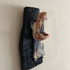 Kerámia angyal - otthon & életmód - dekoráció - fali és függő dekoráció - falra akasztható dekor - Meska.hu