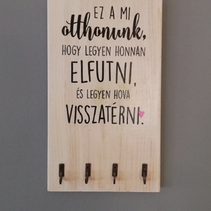 Fali kulcstartó otthon, Otthon & Életmód, Dekoráció, Fali és függő dekoráció, Fali kulcstartó, Decoupage, transzfer és szalvétatechnika, MESKA