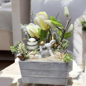 �� Aranytojásos Nyuszi � tavaszi dekor �� - otthon & életmód - dekoráció - asztal és polc dekoráció - asztaldísz - Meska.hu