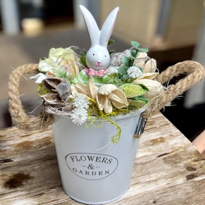 �� Tavaszi nyuszis dekor vödörben �� - Meska.hu