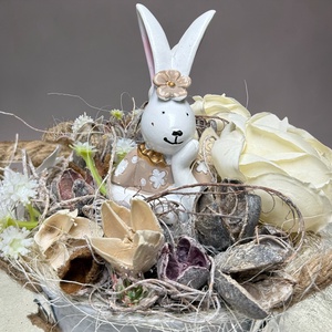 Bádogkaspós nyuszis dekor�� - otthon & életmód - dekoráció - asztal és polc dekoráció - asztaldísz - Meska.hu