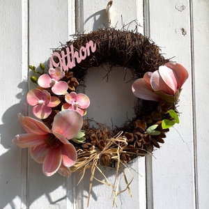 ? Tavaszi Otthon � virágos ajtódísz, Otthon & Életmód, Dekoráció, Ajtó- és ablak dekoráció, Ajtódísz & Kopogtató, Mindenmás, MESKA