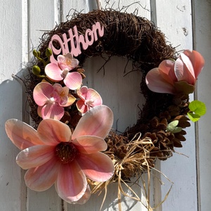  Tavaszi Otthon � virágos ajtódísz - otthon & életmód - dekoráció - ajtó- és ablak dekoráció - ajtódísz & kopogtató - Meska.hu