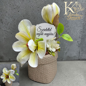 Magnólia dekoráció - otthon & életmód - dekoráció - asztal és polc dekoráció - asztaldísz - Meska.hu