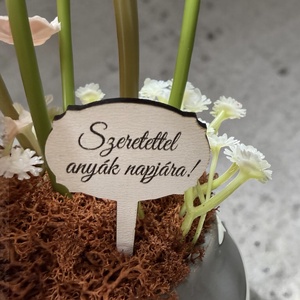  Pipacsos�tulipános asztaldísz � elegáns, szürke kaspóban  - otthon & életmód - dekoráció - asztal és polc dekoráció - asztaldísz - Meska.hu