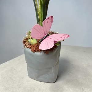  Orchideás asztaldísz pillangóval � elegáns, modern dekoráció  - otthon & életmód - dekoráció - asztal és polc dekoráció - asztaldísz - Meska.hu