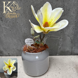 Magnóliás asztaldísz  - otthon & életmód - dekoráció - asztal és polc dekoráció - asztaldísz - Meska.hu