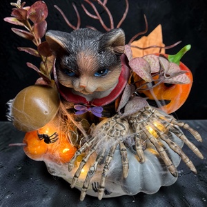 LED-es Halloween asztaldísz - otthon & életmód - dekoráció - asztal és polc dekoráció - asztaldísz - Meska.hu
