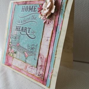 HOME IS WHERE THE HEART IS- 1 db képeslap - otthon & életmód - papír, írószer - Meska.hu
