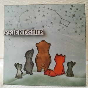 FRIENDSHIP - BARÁTSÁG - 1 db képeslap , Otthon & Életmód, Papír írószer, Képeslap, üdvözlőlap, Ajándékozás kellékei, Papírművészet, MESKA