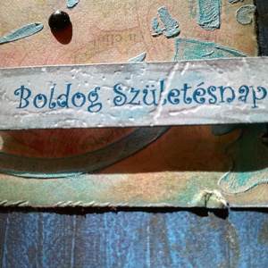 Órás-fogaskerekes, vintage jellegű szülinapi képeslap - 1 db - otthon & életmód - papír, írószer - Meska.hu