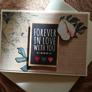 FOREVER IN LOVE - 1 db képeslap, Otthon & Életmód, Papír, írószer, Képeslap, üdvözlőlap, Ajándékozás kellékei, Papírművészet, MESKA